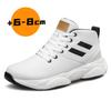 Fashion High Top Men's Genuine Leather Sneakers Comfortable Outdoor Casual Sports Shoes Non-Slip Male Trainers Outdoor Treking Footwear