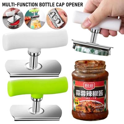 Universal Bottle Cap Opener Stainless Steel Adjustable Lids Off Jar Opener Labor-saving Screw Can Opener for Kitchen Gadget