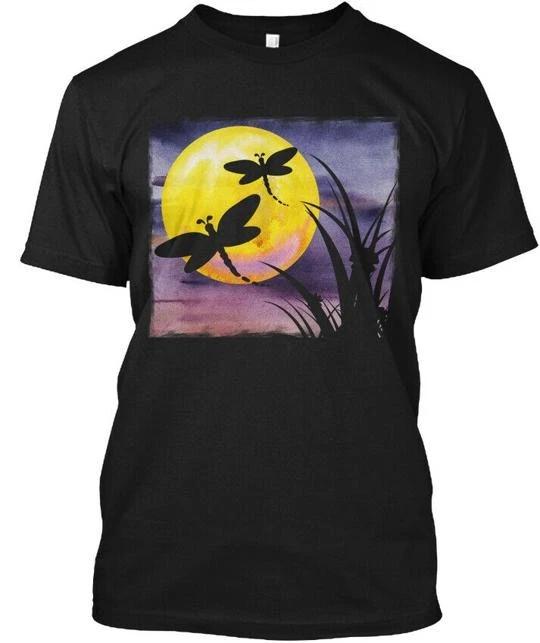 Dragonfly And Moon T shirt Made in the USA Size S to 5XL S
