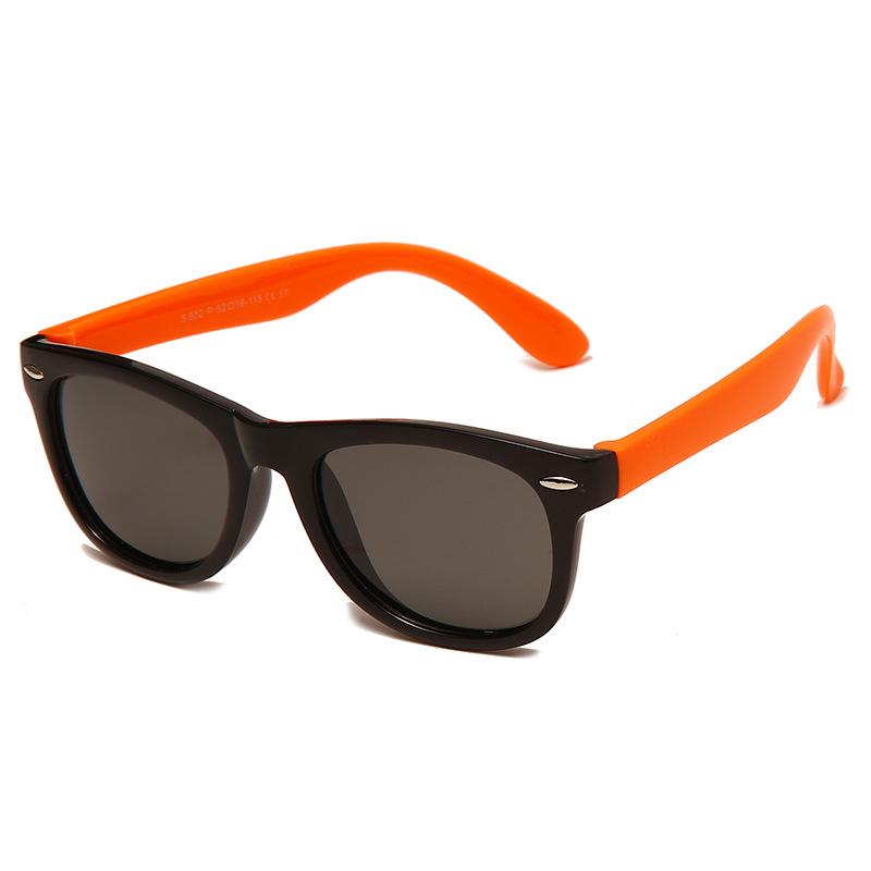 Personalized Color-Block Kids' Sunglasses: Fashionable, Anti-UV, Windproof, and Sandproof.