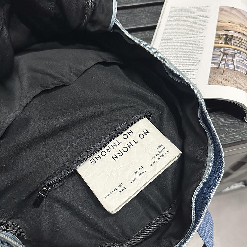 Denim Backpack Student Schoolbag Women's Travel Backpack