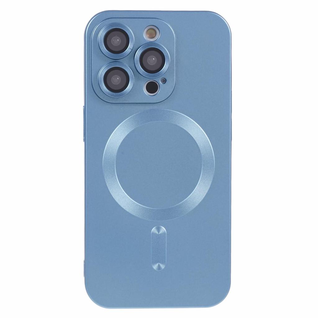 Для iPhone 15 Pro Чехол из ТПУ, совместимый с MagSafe, прорезиненный чехол для телефона с защитной пленкой для объектива