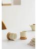 Japanese Minimalist Wooden Teacup Gift Set - Cream Style for Women, Personal Use, Tasting Cup