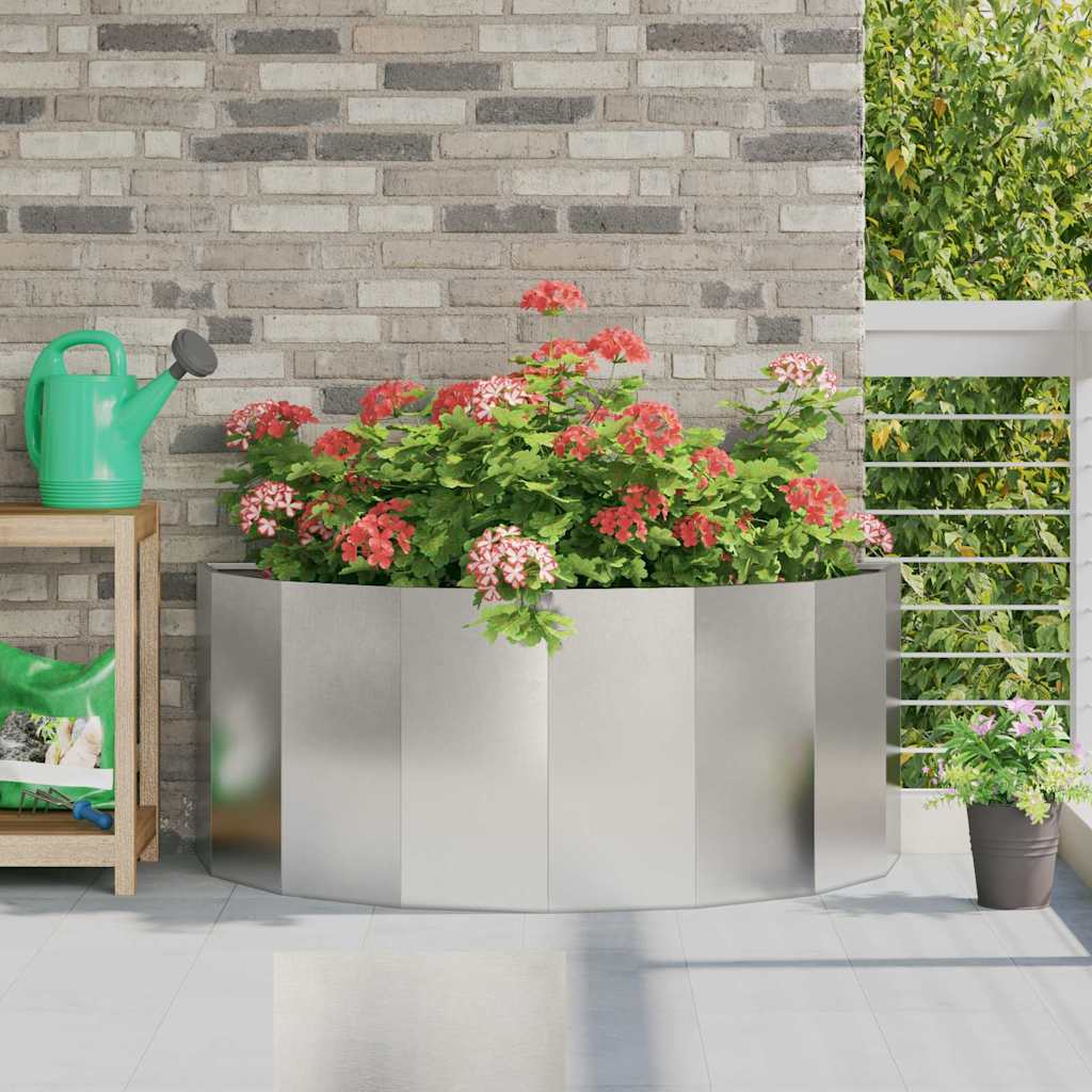 Planter Silver 120 X 60 X 50 Cm Stainless Steel