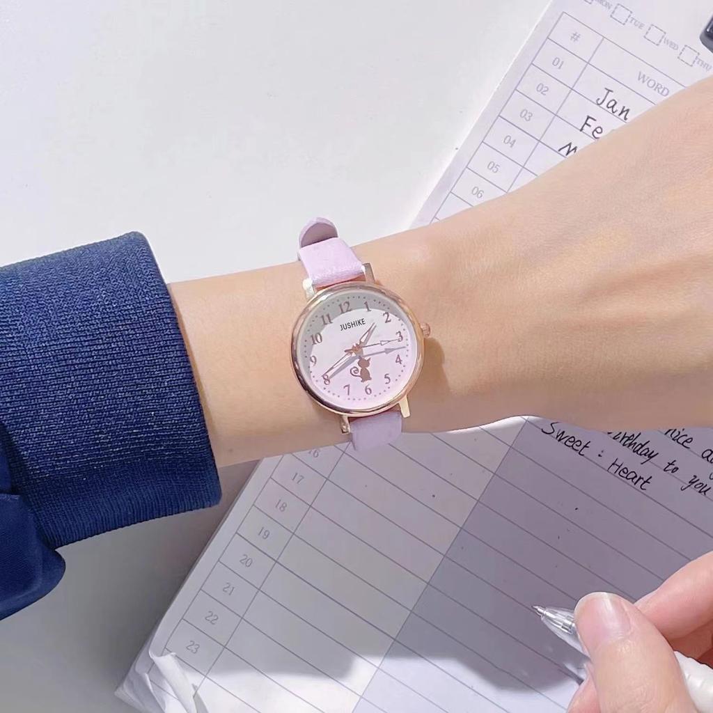 Quartz Watch, Women's Model, Seven-point Cat, Six-point Cat, Love Luminous Needle Student Watch