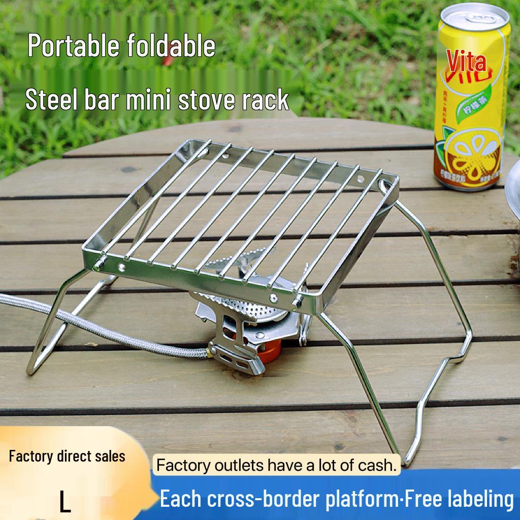 Portable Folding Stainless Steel Outdoor Grill and Pot Stand
