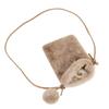Women Plush Crossbody Bag Solid Color Mobile Phone Bags Versatile Mini Wallets Fashion Shoulder Bags Autumn Winter Coin Purse