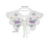 Embroidery Colorful Flower Detachable Collar Elegant Lace Shawl Faux Collar Capelet Scarf for Womens Clothing Accessory