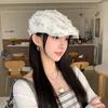 Ins Korean Version of Sweet Lace Pleated Design Berets for Women Spring and Summer Thin Casual Sunscreen Versatile Painter Hats
