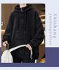 Men's 2025 Style Double-Sided Fleece Hoodie, Thickened Inner Layer, Solid Color, Trendy Winter Outerwear for Teens with Hood