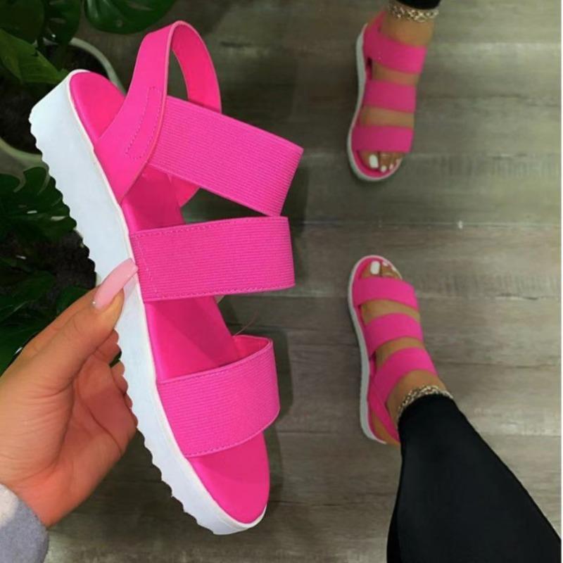 New Large-sized Shoes Soft-soled Flat Fish-mouth Shoes Women's Sandals with Anti-slip Soles