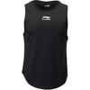 Li Ning Solid Color Round Neck Ice Silk Cool Dry Sleeveless Breathable Running Fitness Shorts Casual Sports Suit YVSV021-2+YAPV001-1