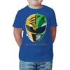 Power Rangers White Green Ranger Face Official Kids T-Shirt Mighty Morphin Shirt