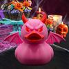 Demon Duck Figurine 3D Printed Devil Duck with Red Horns Bat Wings Halloween Gothic Collectible Statue Desktop Home Decor for Teens Adults