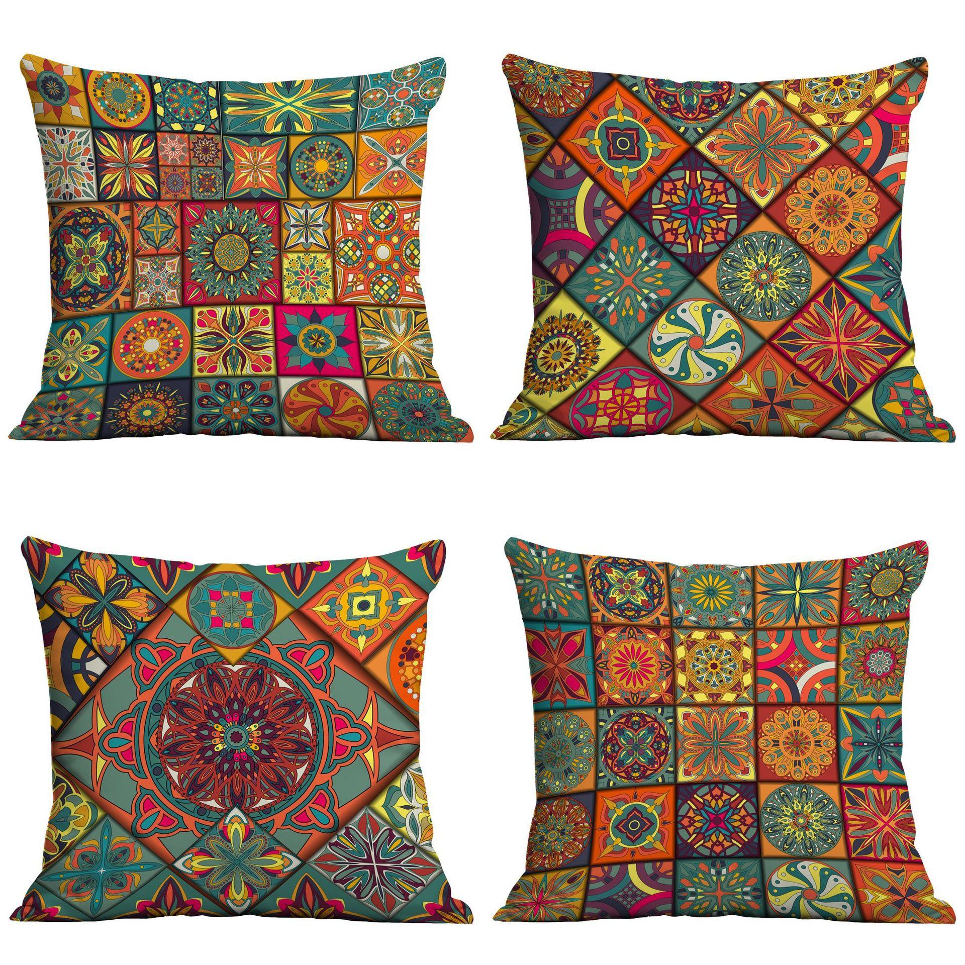 Writing A Notebook Unisex Retro Ethnic Style Pillowcase Bohemian Cushion Pillowcase B&B Hotel Decoration