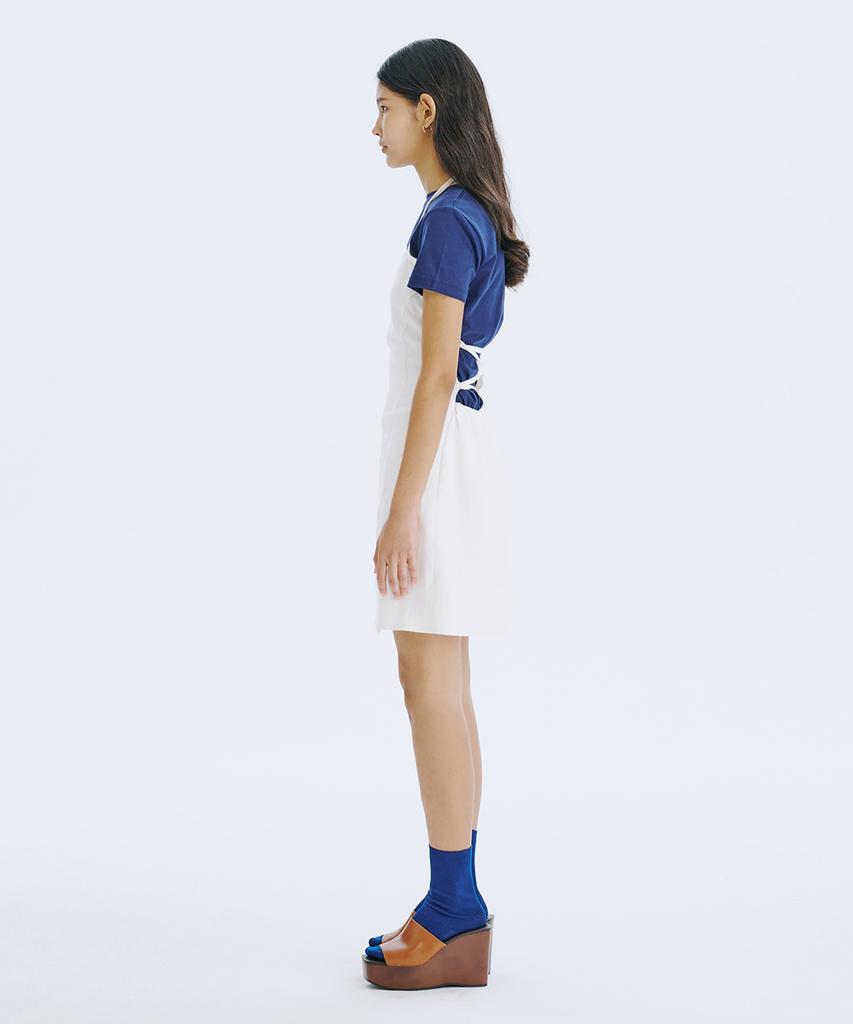 Bundercammer Strap Mini Dress_White