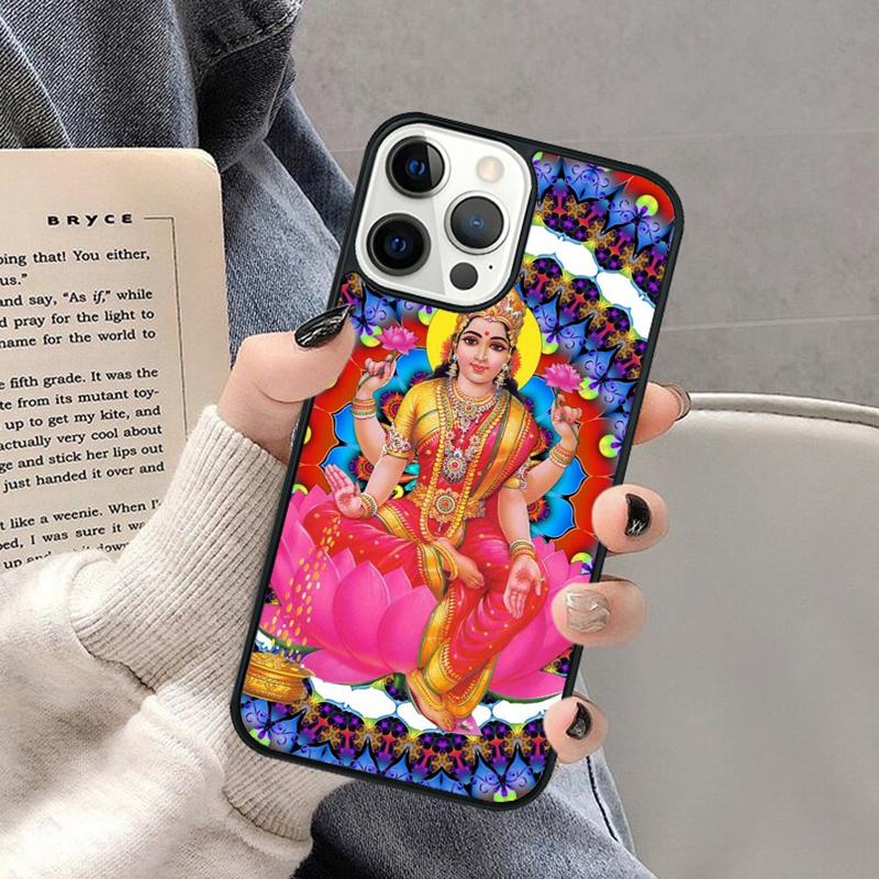 Lakshmi Hindu Goddess Phone Case for iPhone 17 Air 16 16e 15 Plus for Apple 13 11 12 14 Pro Max Cover coque Shell