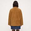 Veste Élégante pour Femme en Daim Véritable Cuir d'Agneau Marron Camel Faite à la Main