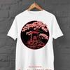 Sakura Torii Gate T Shirt Japanese Streetwear Vintage Washed Top For Everyday Wear Unisex Casual Streetwear Stretched Versatile