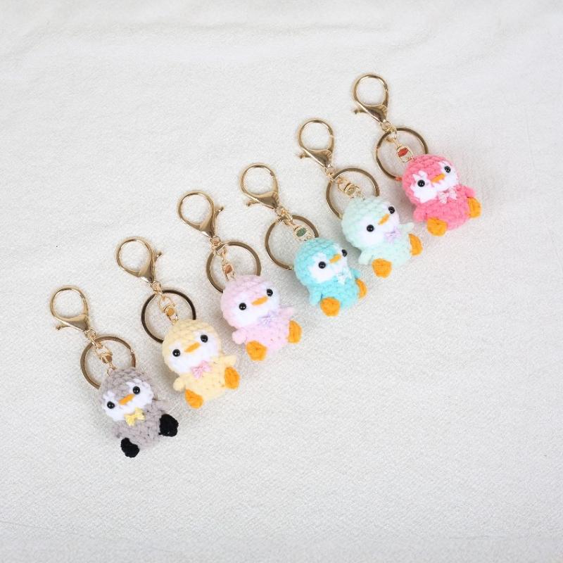1 Stück Mini-Häkelpinguin-Anhänger Handgemachter Pinguin-Schlüsselanhänger Gestricktes Tier Handy-Anhänger Geschenk