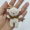 Cute Crochet  Bear Pendant Mini Bear Key Chain Kawaii Knitting Animal Pendant Bag Decor Gift