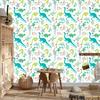 Colorful Dinosaurs and Dots Wallpaper for Living Room and Bedroom 50x1000
