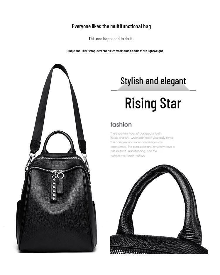 Damen Trendiger Minimalistischer Lederrucksack – Vielseitige Reise-Umhängetasche mit großem Fassungsvermögen