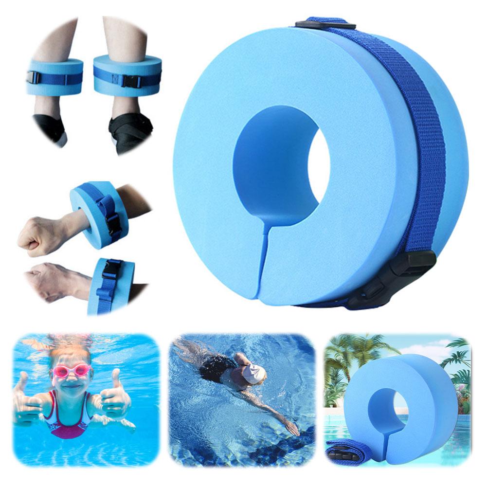 1/2PCS EVA Swim Aquatic Cuffs Foam Aquatic Cuffs with Quick Release Buckle Swimming Float Ring for Swim Fitness Training