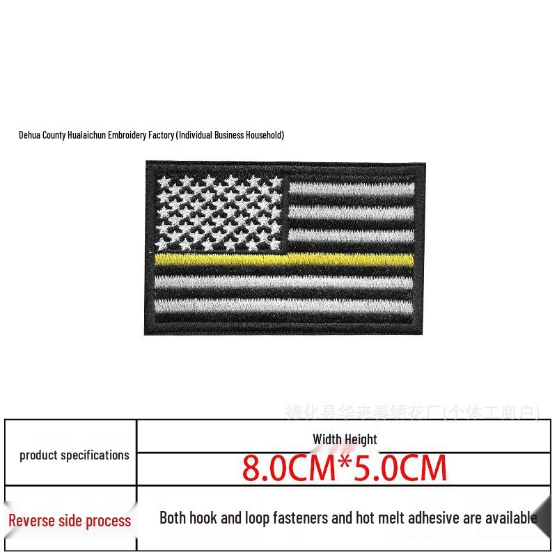 In-Stock USA Flag Embroidery Patch - Stars & Stripes Tactical Arm Badge
