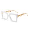 Twooo 3207 Übergroße quadratische Brille mit modischem Bügel Sonnenbrille Damen
