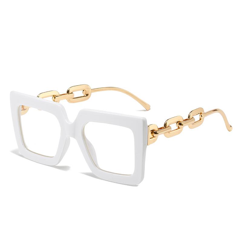 Twooo 3207 Übergroße quadratische Brille mit modischem Bügel Sonnenbrille Damen