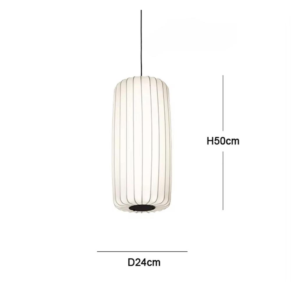 Modern Nordic Minimalist Wabi Sabi Silk Fabric LED Chandelier Dining Bar Home Decor Bedroom Duplex Pendant Light Nordic Pendant