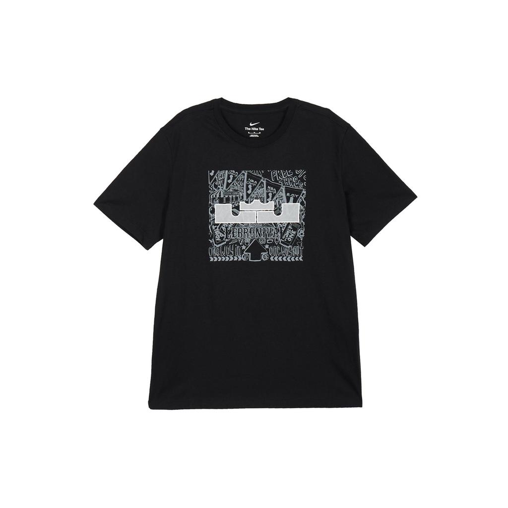 Nike T Shirts Men's Black Crew Neck Moderate Straight Fit DQ1884-010