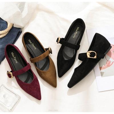 Designer Luxury Thick Heel Women Mary Jane Shoes Fashion Shallow Pointed Shoes 2026 Spring Female Internal Increase Dress Pumps