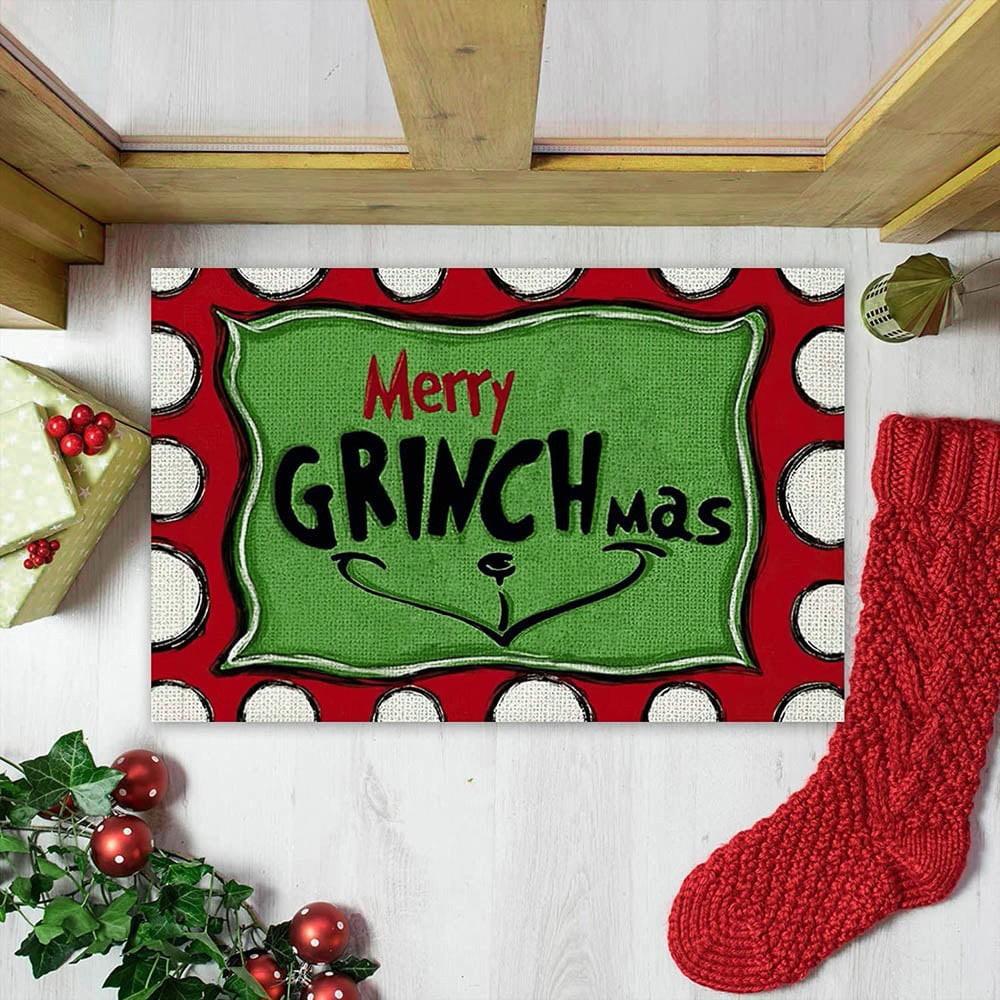 

Xmas Welcome Christmas Mat Non-Slip And Washable Doormat Decoration Door Mat Entrance Rugs One Size