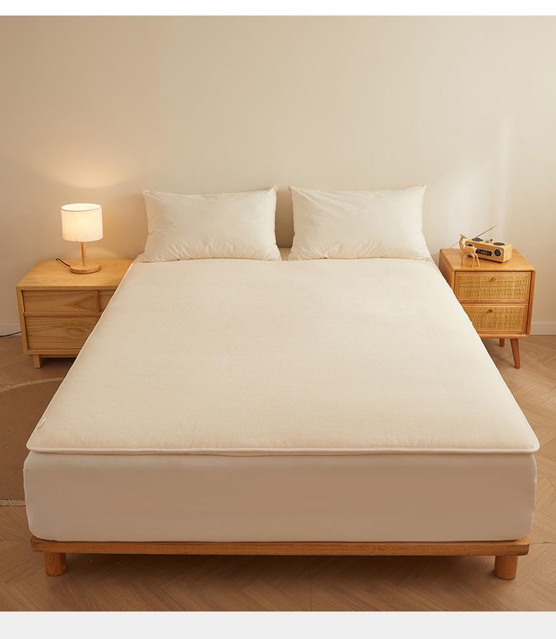 Thickened Soft Cotton Wadding Mattress Pad for Student Dorm Single Bed or Floor