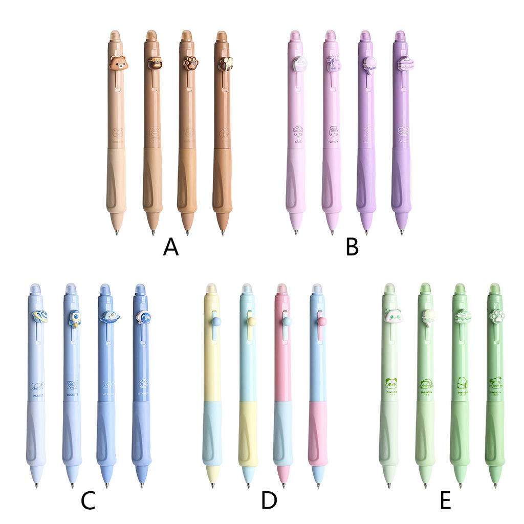 4 Pcs 0.5mm Retractable Gel Pen Neutral Pen Creative Erasable Pen Writing Pen Signature Pen Office School Supplies