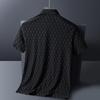 Men's Summer Ice Silk Short Sleeve Polo - Casual, Lightly Elastic, Mature Lapel T-Shirt.