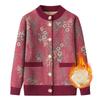 Autumn and Winter Jackets, Women's Middle-aged and Elderly Sweaters, Cardigans, Grandma's Winter Clothes, Plus Velvet Thick Warm Tops
