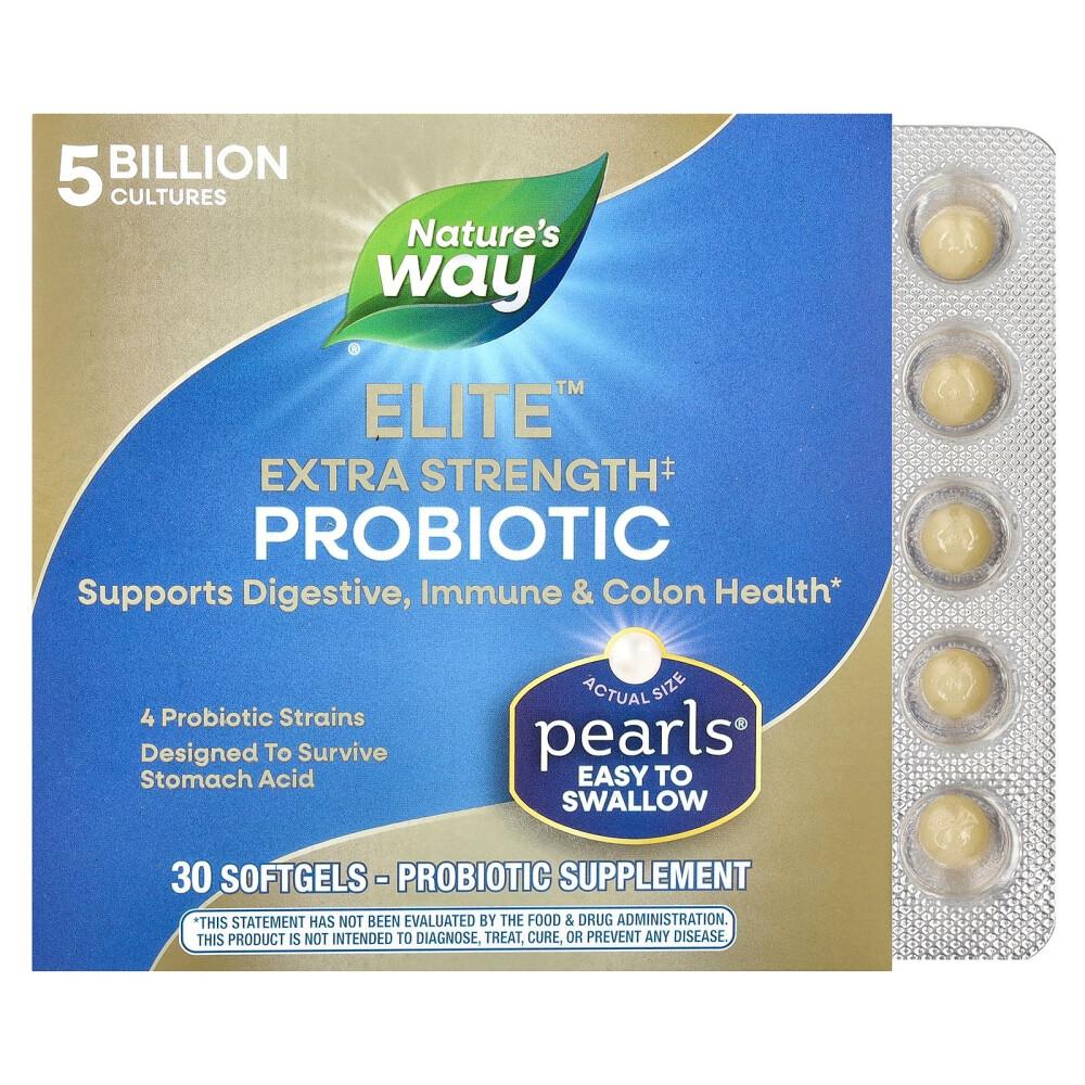 Enzymatic Therapy Pearls Elite Extra Strength Probiotic Softgels, 30 Counts