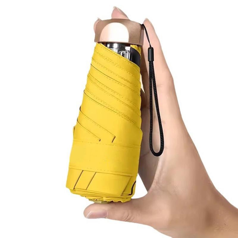 Mini slunečník kapesní deštník vinylový skládací UV ochrana sluneční clona kapesní deštník kapslový deštník