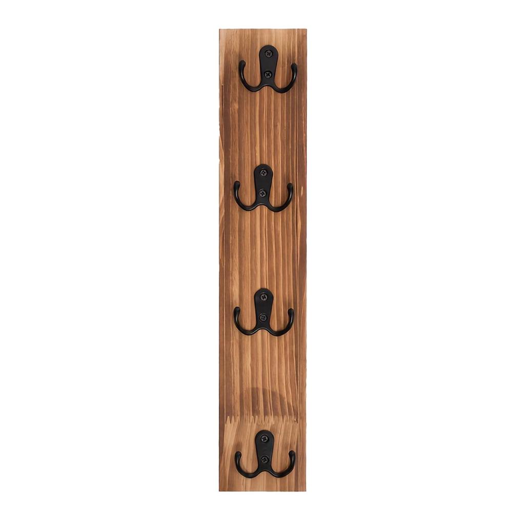 Wall Mount Key Holder Rack with Hooks Decorative Farmhouse Vertical Hanger for Entryway Home