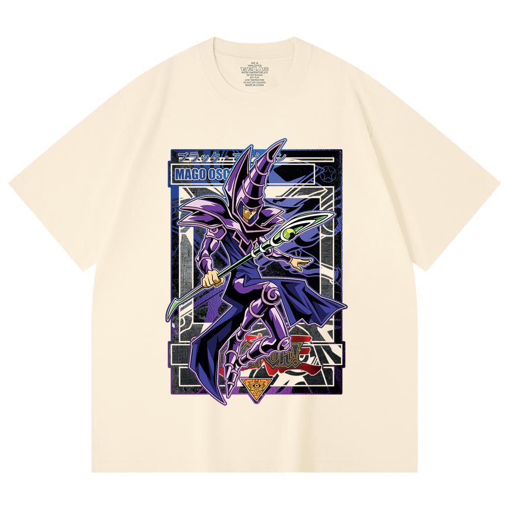 

Хлопковая футболка унисекс 230 г/м² 100% хлопок, принт Yu-Gi-Oh V5 Mago Oscuro, тяжелый хлопок XS абрикосовый
