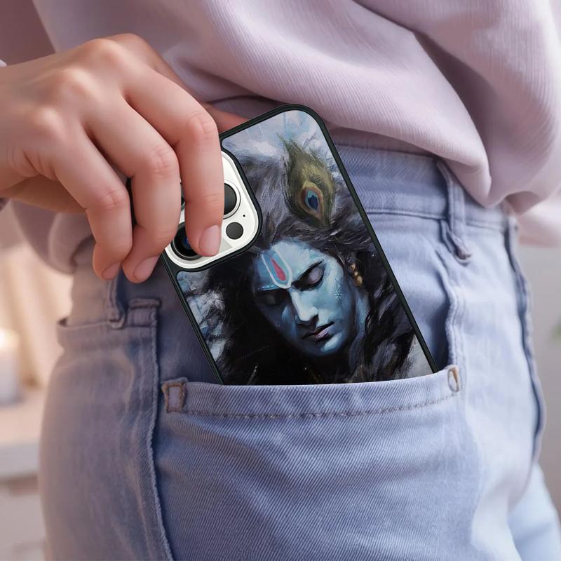 Indian God Lord Krishna Phone Case For IPhone 18 17 Air 15 16e 14 13 Pro Max Coque 12 11 Pro Max PLUS cover