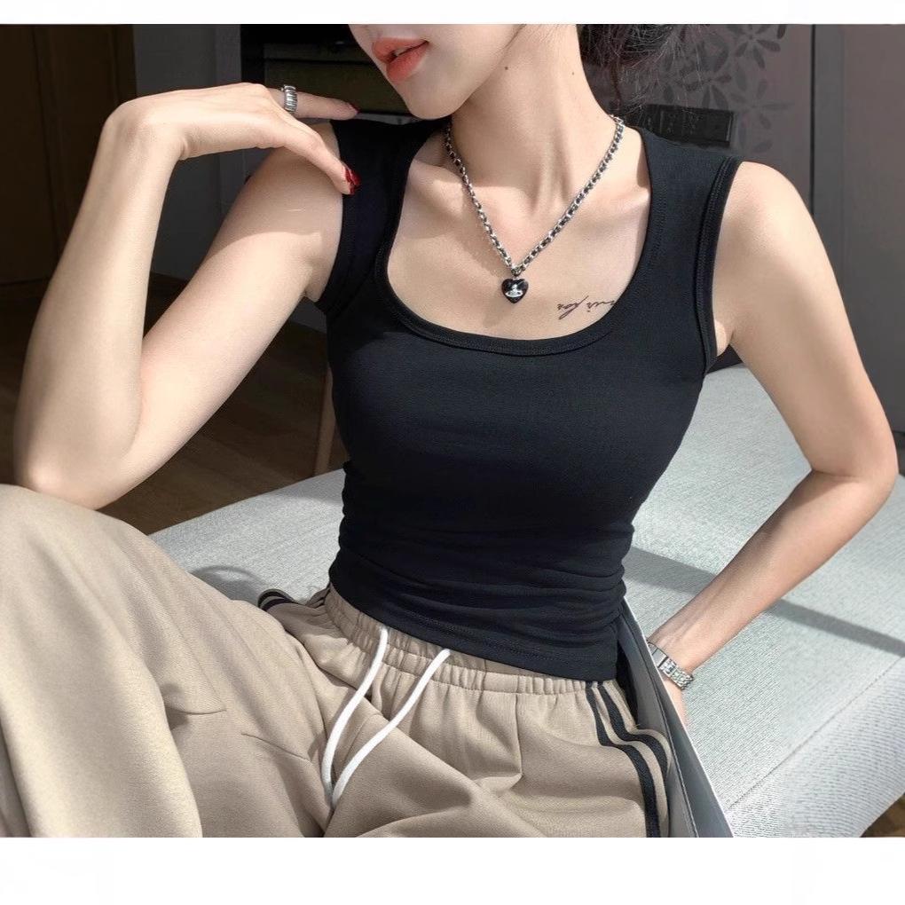 

Женская хлопковая майка-борцовка с Y-образной спиной - Универсальная, приталенная, повседневная майка для весны и лета Extra Large 62.5-72.5 kg