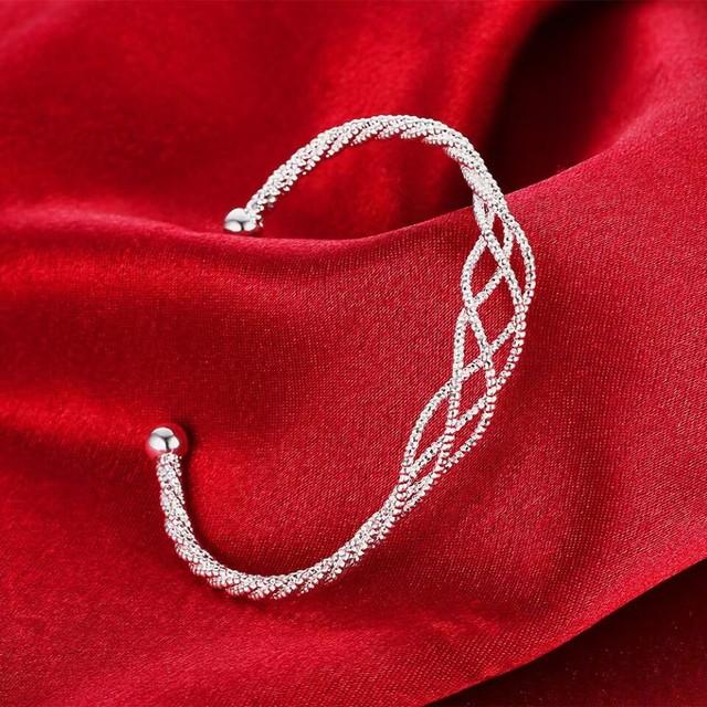 New Korean Fashion 925 Sterling Silver Lucky Beads Bangles For Women Bracelets Luxury Designer Party Wedding Jewelry Gifts