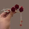 Ancient Style Lily Tulip Tassel Twist Hair Clip for Hanfu Updo