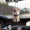 2D Flat Acrylic Husky Car Decoration Pendants, Bags and Key Accessories for Interior Rearview Mirrors Car Suspension Decoration Gifts for Friends