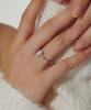 Helene Jewelry Silver 925 1-Carat Emerald Cut Moissanite Miss Ring (Type D)