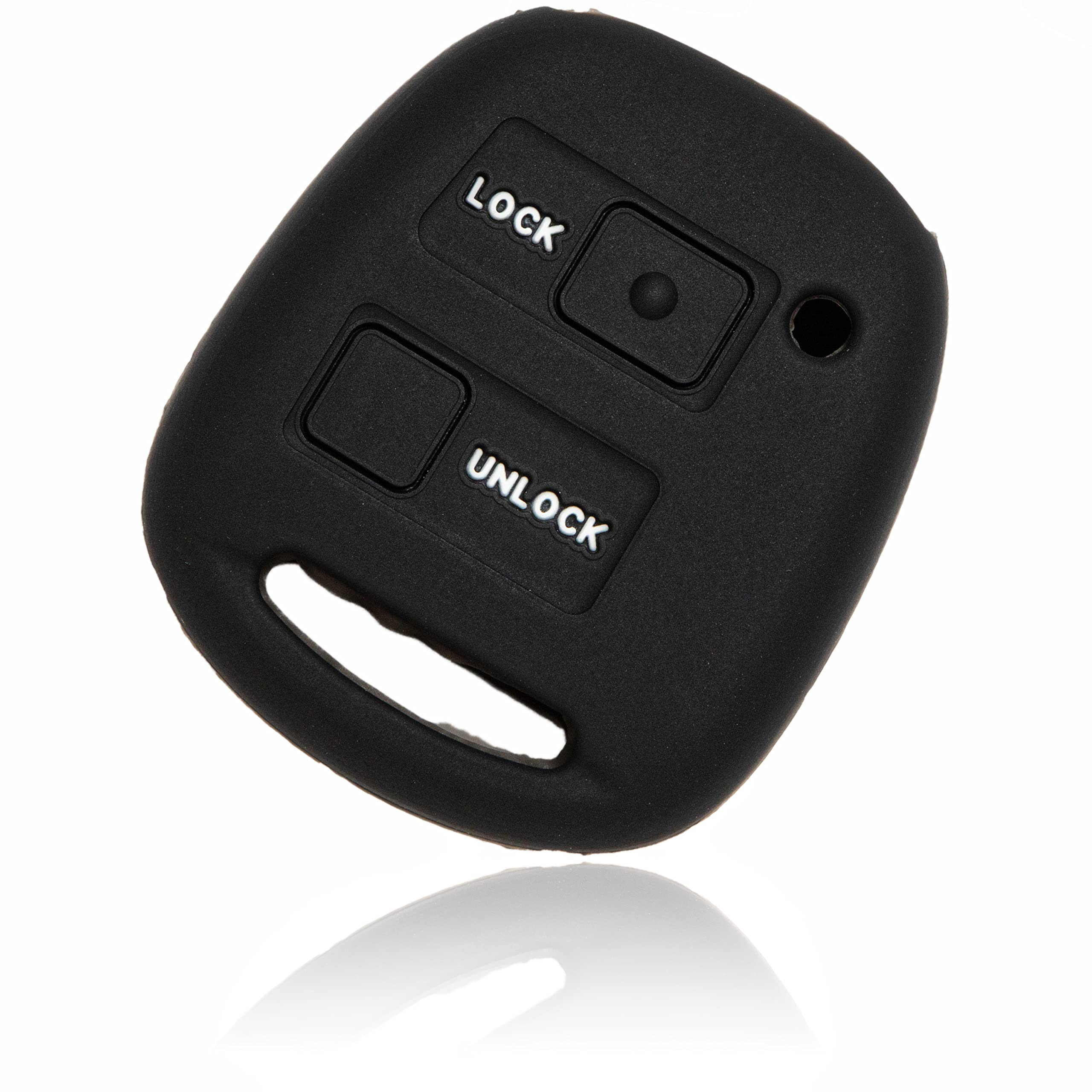 

[МАЛАКО] Силиконовый чехол для бесключевого ключа Toyota Daihatsu, 2 кнопки, Vitz Estima Corolla Passo Auris чёрный